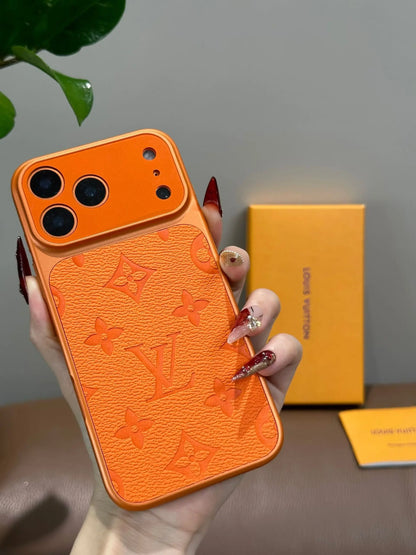 Orange Louis Vuitton iPhone 17 Pro Max Case – Luxury LV Monogram Case SereneShop