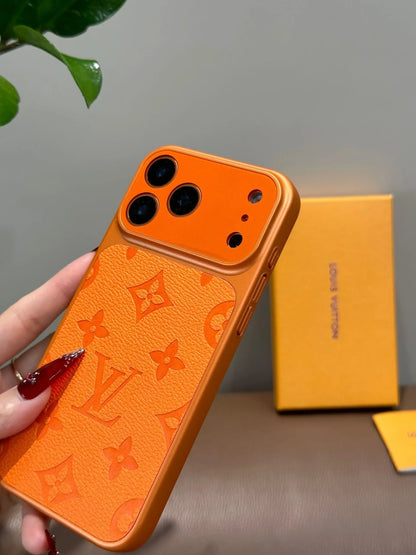 Orange Louis Vuitton iPhone 17 Pro Max Case – Luxury LV Monogram Case SereneShop
