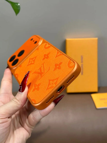 Orange Louis Vuitton iPhone 17 Pro Max Case – Luxury LV Monogram Case SereneShop