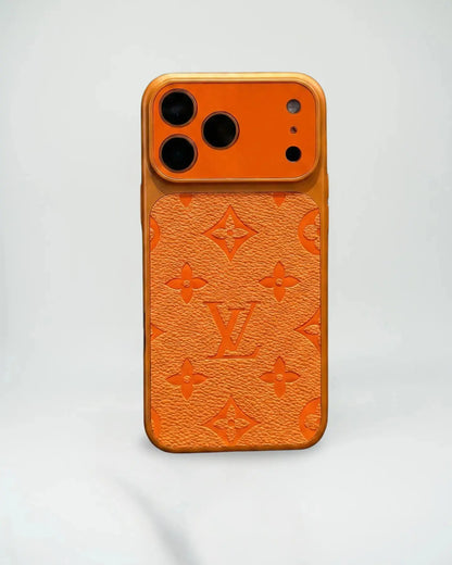 Orange Louis Vuitton iPhone 17 Pro Max Case – Luxury LV Monogram Case SereneShop