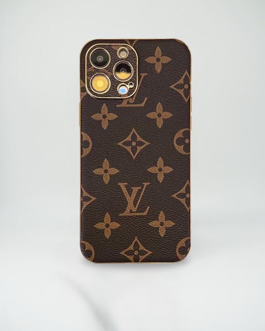 Louis Vuitton iPhone 16 Pro Max Case – Brown Monogram Leather Designer Cover