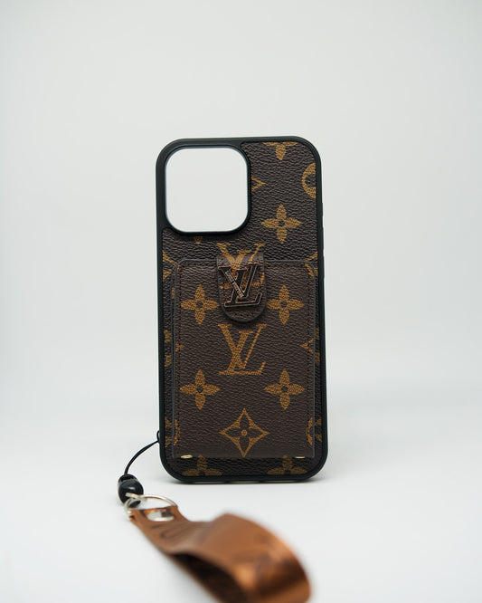 Brown LV iPhone Case Cardholder