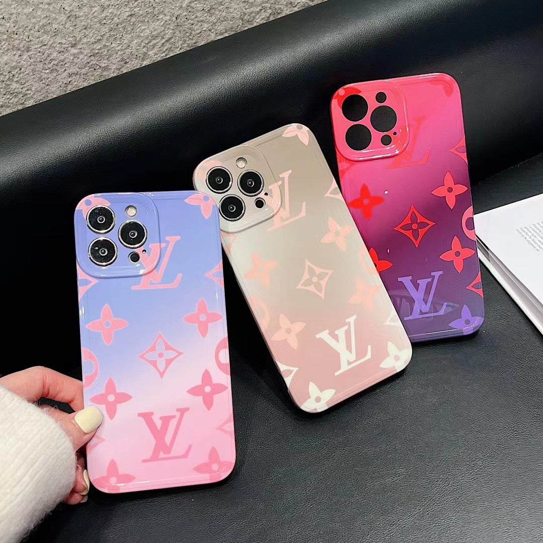Rose and Lavender Ombre LV iPhone Case