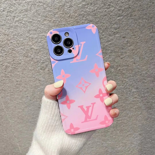 Rose and Lavender Ombre LV iPhone Case - SereneShop 