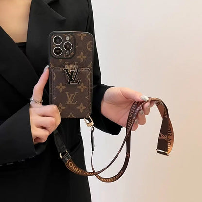 Louis Vuitton iPhone 17 Pro Max Case With Cardholder and Strap - SereneShop