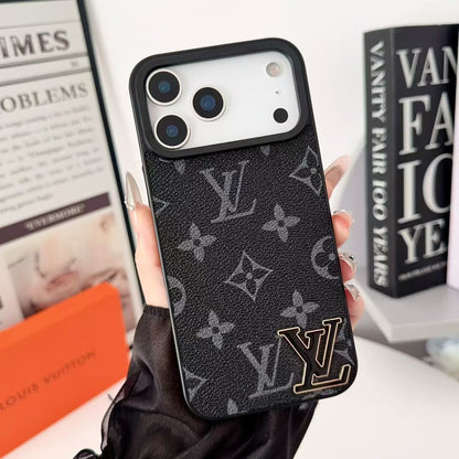 Dark Monogram Canvas Louis Vuitton iPhone 17 Pro Max Case With Logo