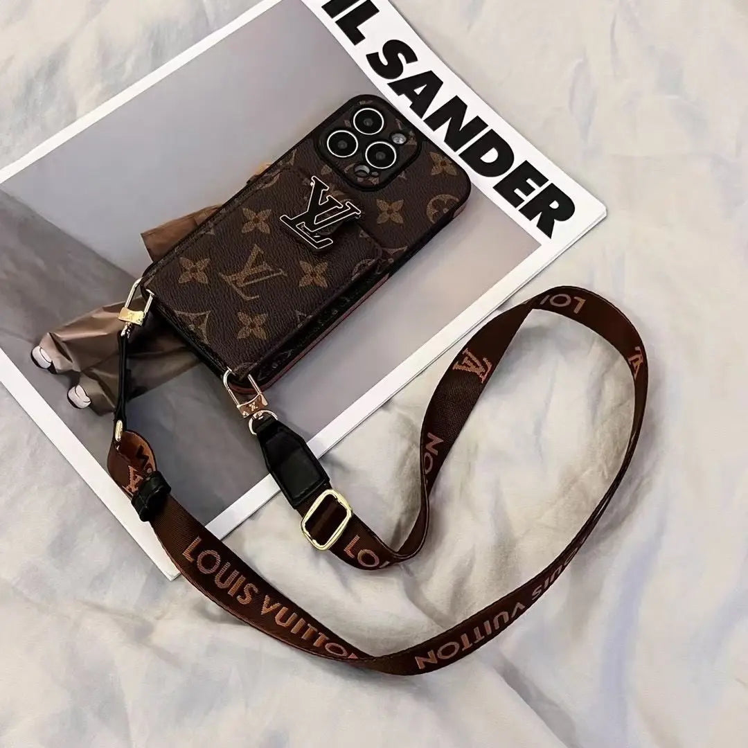 Louis Vuitton iPhone 17 Pro Max Case With Cardholder and Strap - SereneShop