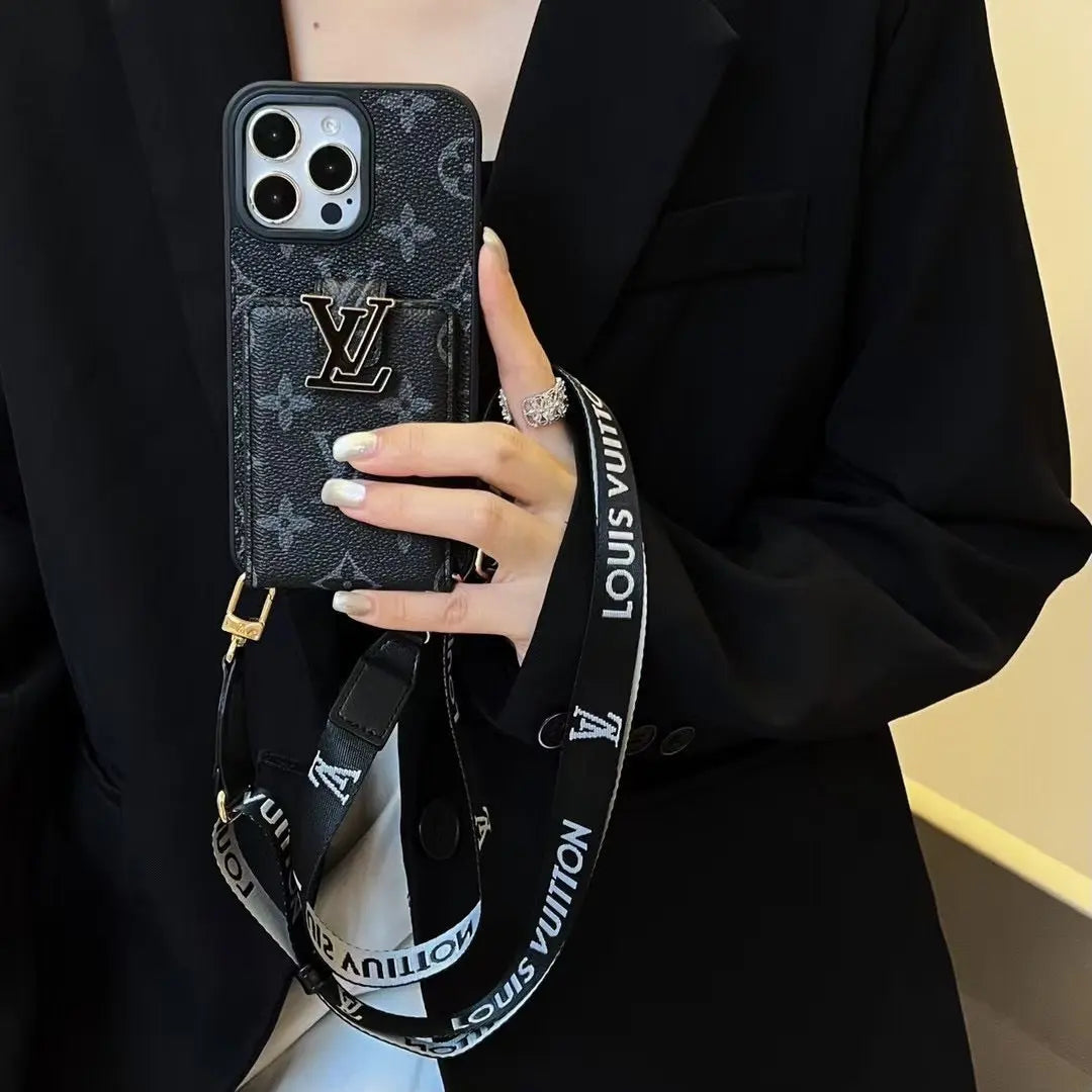 Louis Vuitton iPhone 17 Pro Max Case With Cardholder and Strap - SereneShop