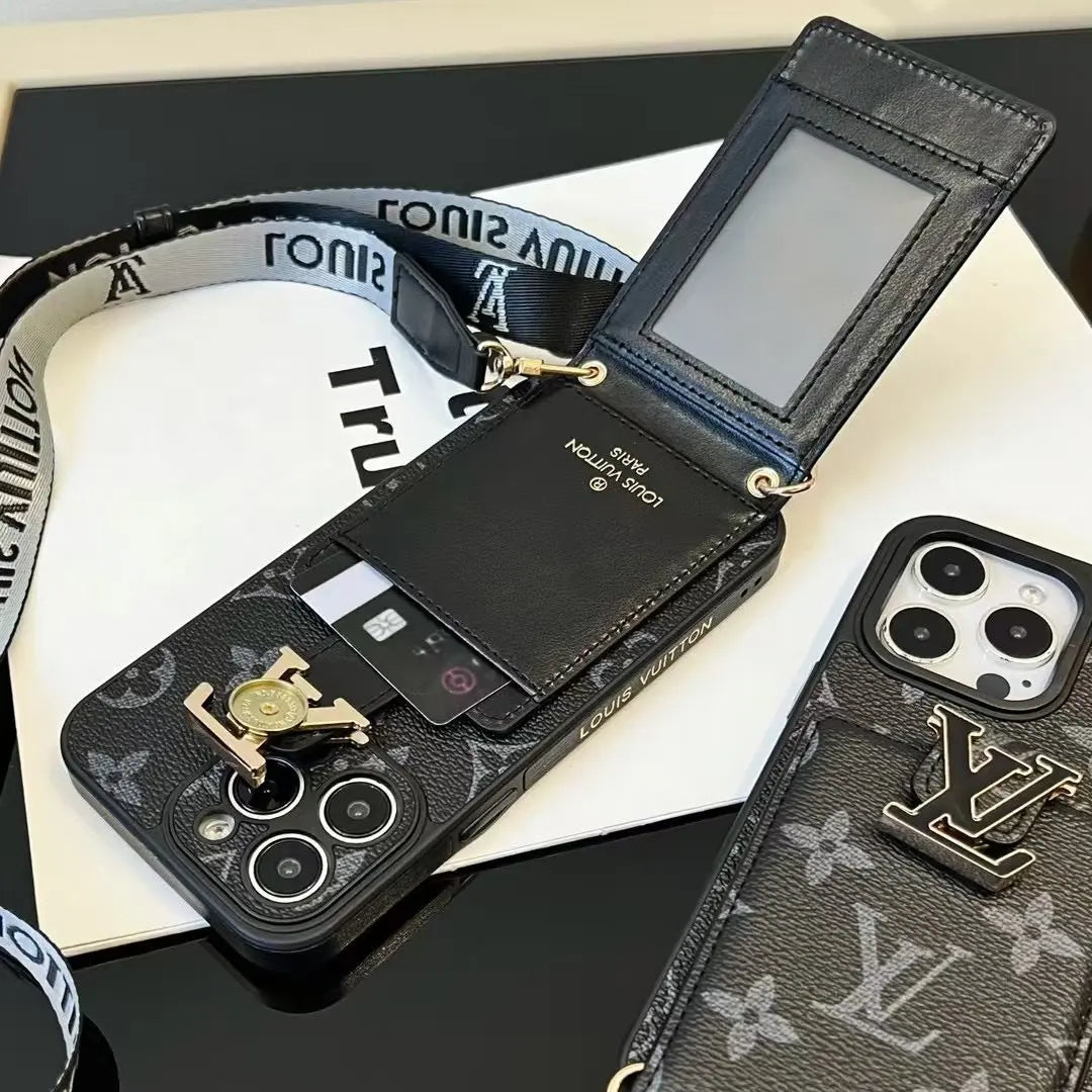 Louis Vuitton iPhone 17 Pro Max Case With Cardholder and Strap - SereneShop