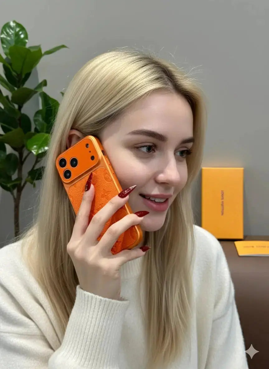 Louis Vuitton iPhone 17 Pro Max Case, Orange LV iPhone 17 Pro Case, LV iPhone 17 Case, Louis vuitton iPhone case, LV iPhone case 5