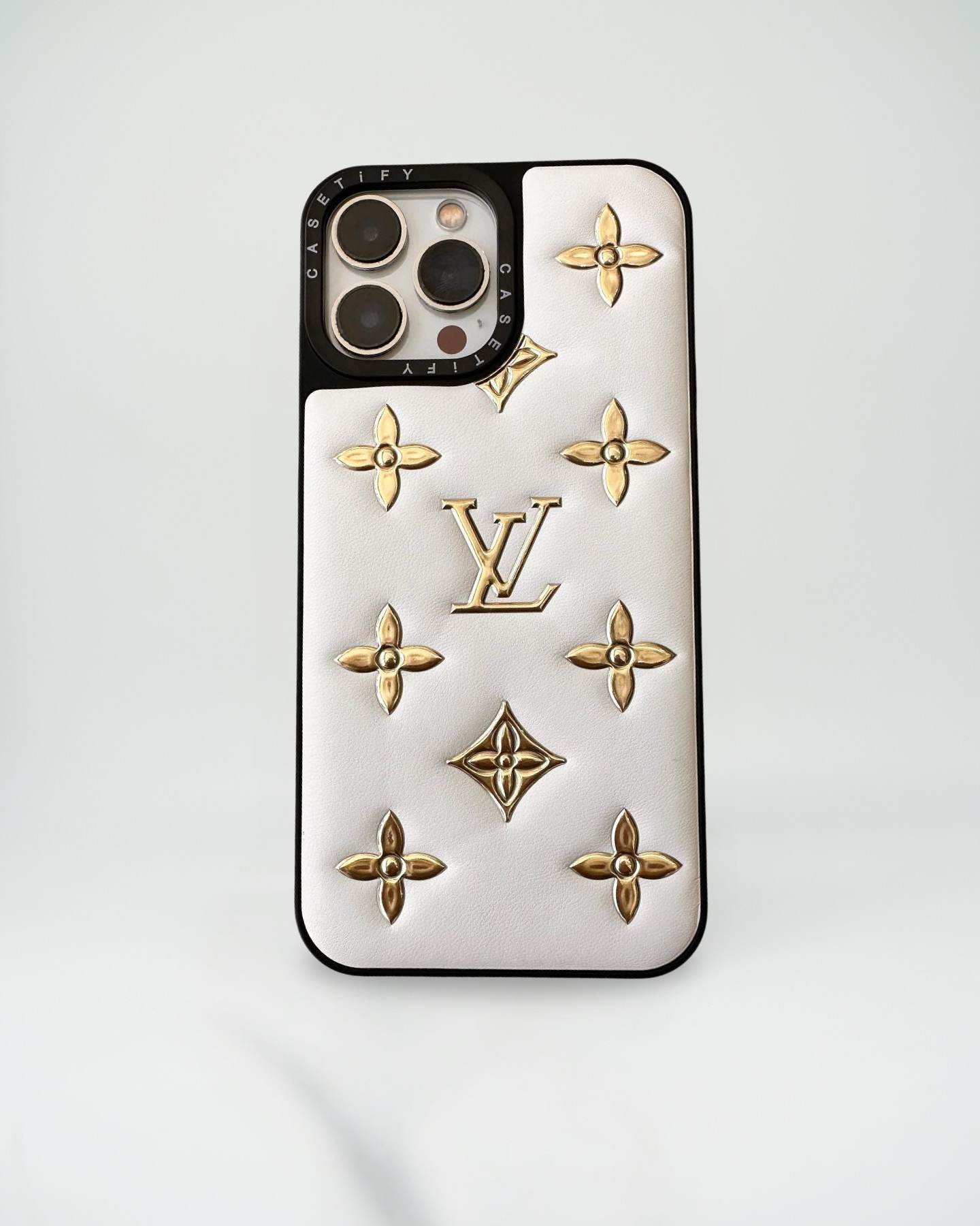 White Unique LV iPhone Case