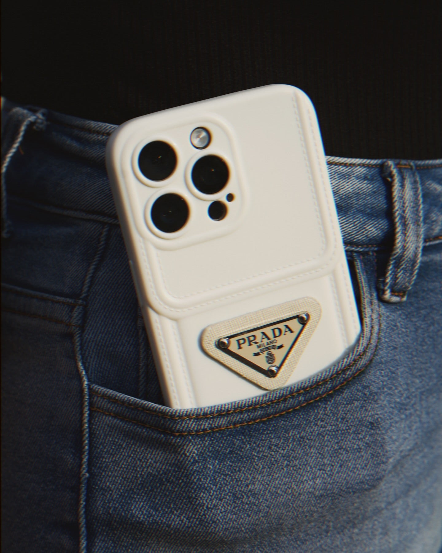 White Prada iPhone Case