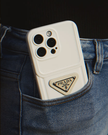 White Prada iPhone Case