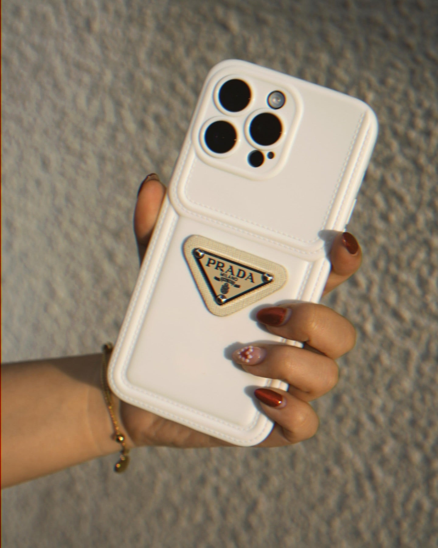 White Prada iPhone Case