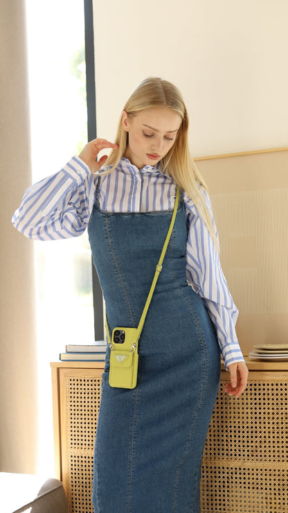 Le Citrine Prada iPhone 16 Pro Max Case With Strap Crossbody