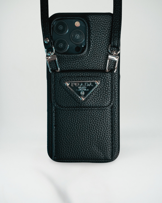 Le Noir Prada iPhone 16 Pro Max Case With Strap Crossbody
