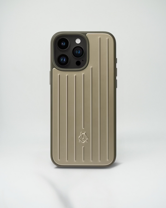 Gold RIMOWA Aluminum iPhone 16 Pro Max Case